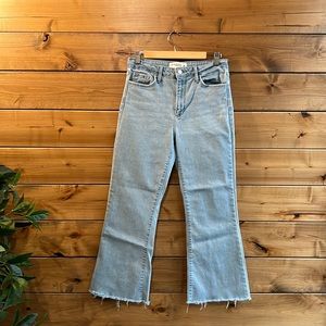 JUST BLACK DENIM Cropped Bootcut/Flare Light Wash Jeans Size 28